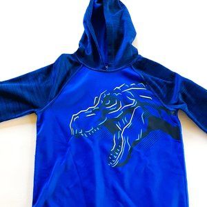 Jumping Beans Boys Hoodie Dinosaur Sweatshirt Adaptive Blue Size 12